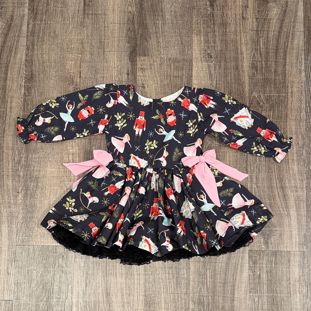 Be girl clothing Charming Girls' Dress with nutcracker  Print